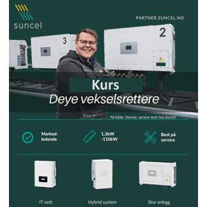 Oppkobling og kommisjonering av deye inverter