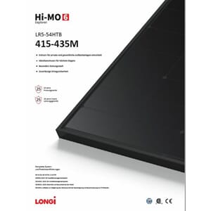 Longi 435Wp Full black paneler 1722*1134*30